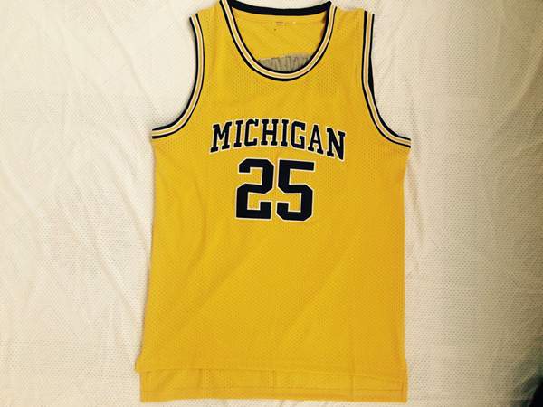 Michigan Wolverines HOWARD #25 Yellow NCAA Basketball Jersey