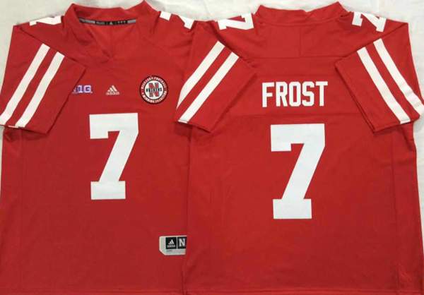 Nebraska Huskers FROST #7 Red NCAA Football Jersey