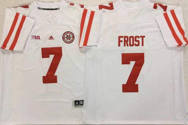 Nebraska Huskers FROST #7 White NCAA Football Jersey