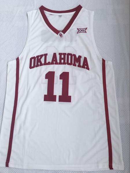 Oklahoma Sooners YOUNG #11 White NCAA Basketball Jersey