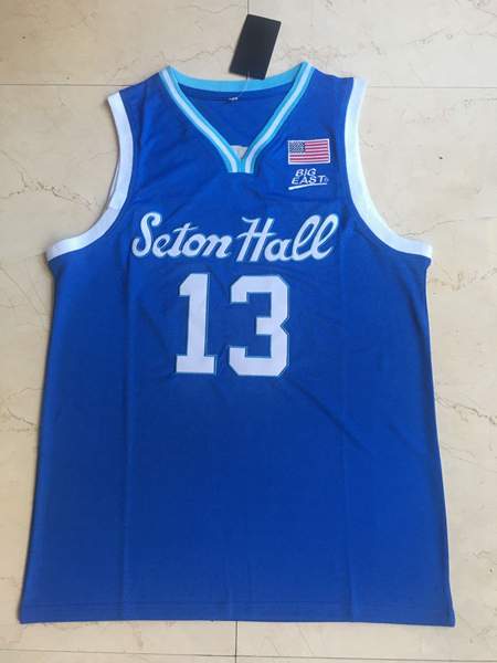 Seton Hall Pirates POWELL #13 Blue NCAA Basketball Jersey