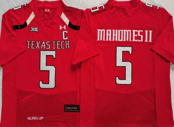 Texas Tech Red Raiders MAHOMES II #5 Red NCAA Football Jersey
