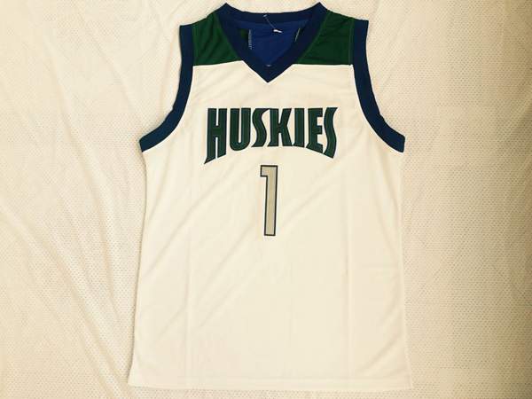 Washington Huskies LAMELO BALL #1 White NCAA Basketball Jersey