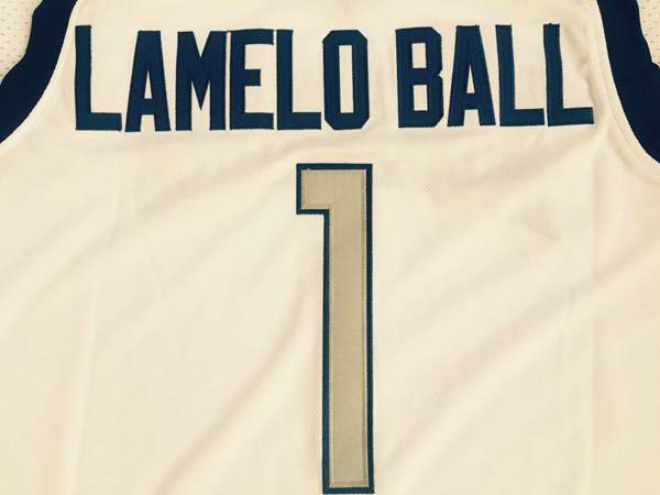 Washington Huskies LAMELO BALL #1 White NCAA Basketball Jersey