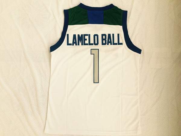 Washington Huskies LAMELO BALL #1 White NCAA Basketball Jersey