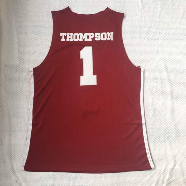 Washington State Cougars THOMPSON #1 Red NCAA Basketball Jersey