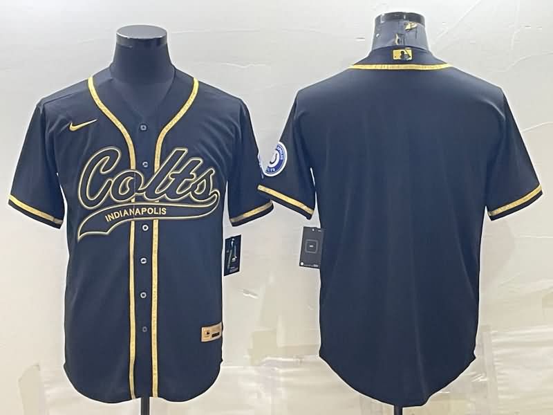 Indianapolis Colts Black Gold MLB&NFL Jersey