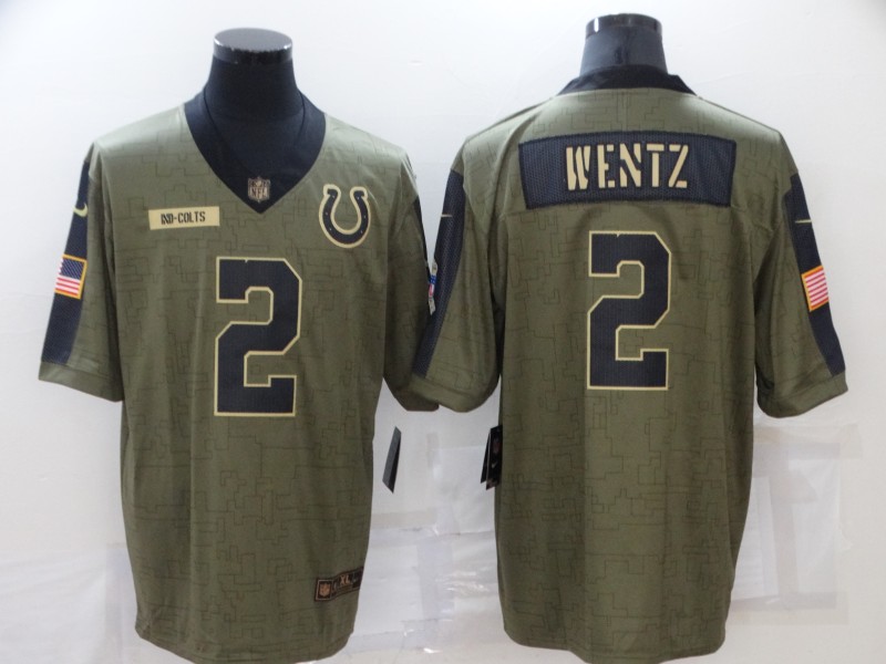 Indianapolis Colts Olive Salute To Service NFL Jersey