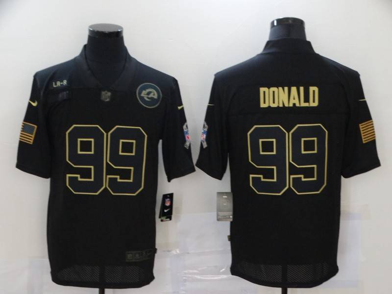 Los Angeles Rams Black Gold Salute To Service NFL Jersey