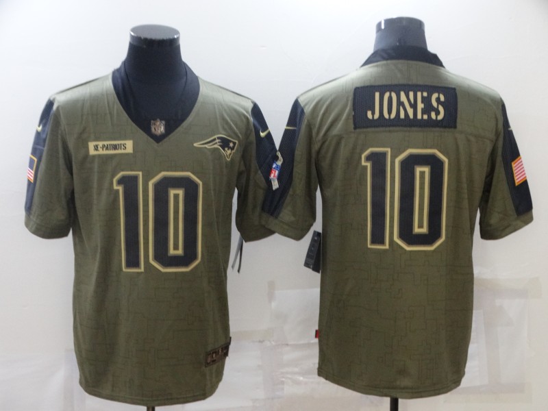 New England Patriots Olive Salute To Service NFL Jersey