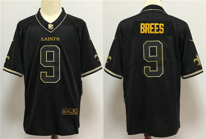 New Orleans Saints Black Gold Retro NFL Jersey