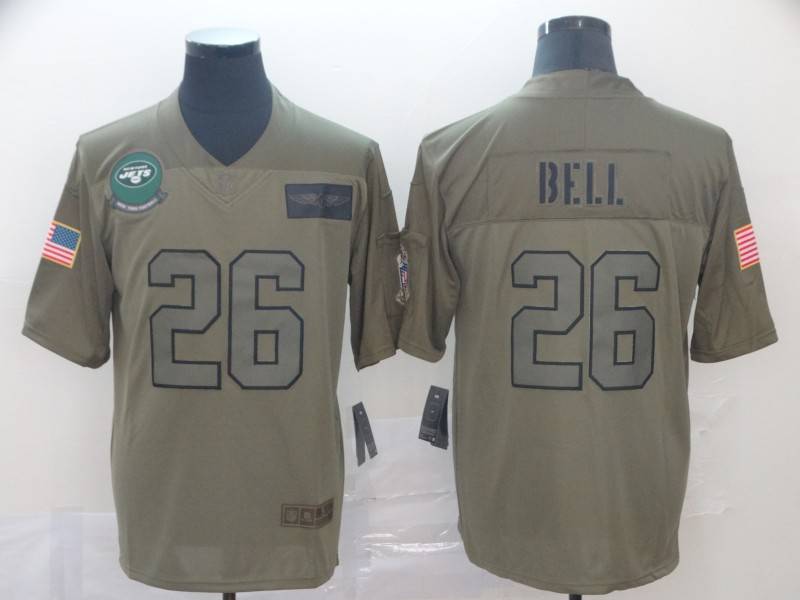 New York Jets Olive Salute To Service NFL Jersey
