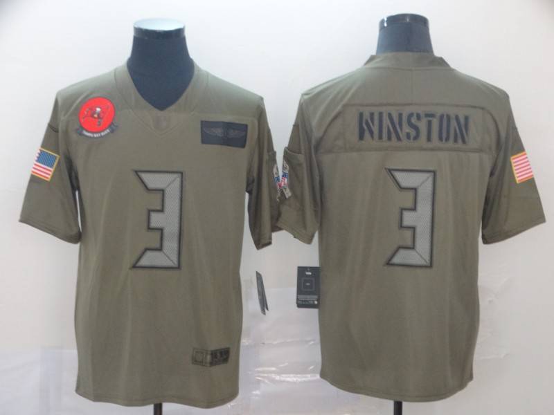 Tampa Bay Buccaneers Olive Salute To Service NFL Jersey