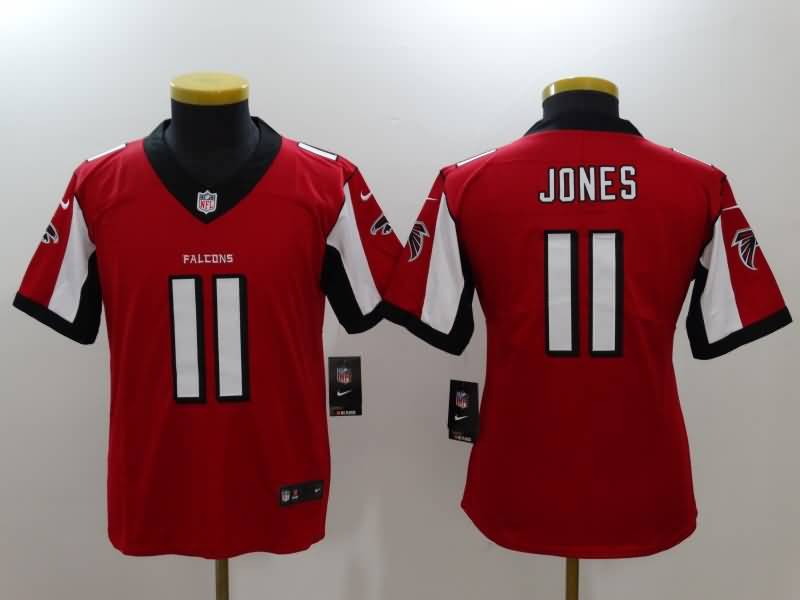 Kids Atlanta Falcons JONES #11 Red NFL Jersey