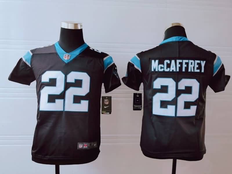 Kids Carolina Panthers MCCAFFREY #22 Black NFL Jersey