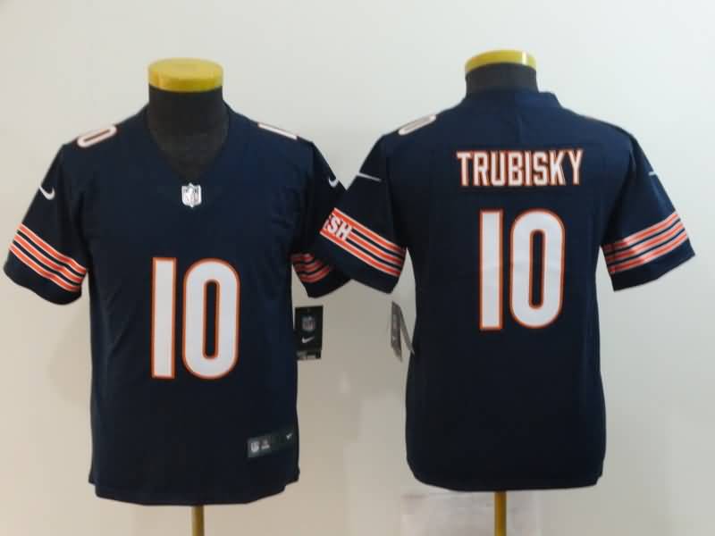 Kids Chicago Bears TRUBISKY #10 Dark Blue NFL Jersey