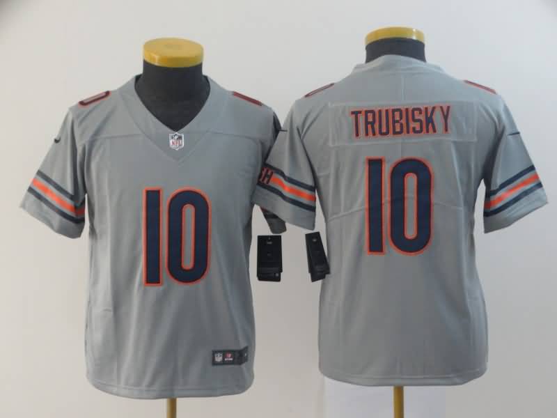 Kids Chicago Bears TRUBISKY #10 Grey Inverted Legend NFL Jersey