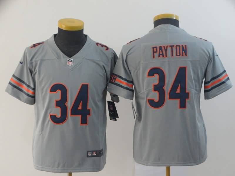 Kids Chicago Bears PAYTON #34 Grey Inverted Legend NFL Jersey