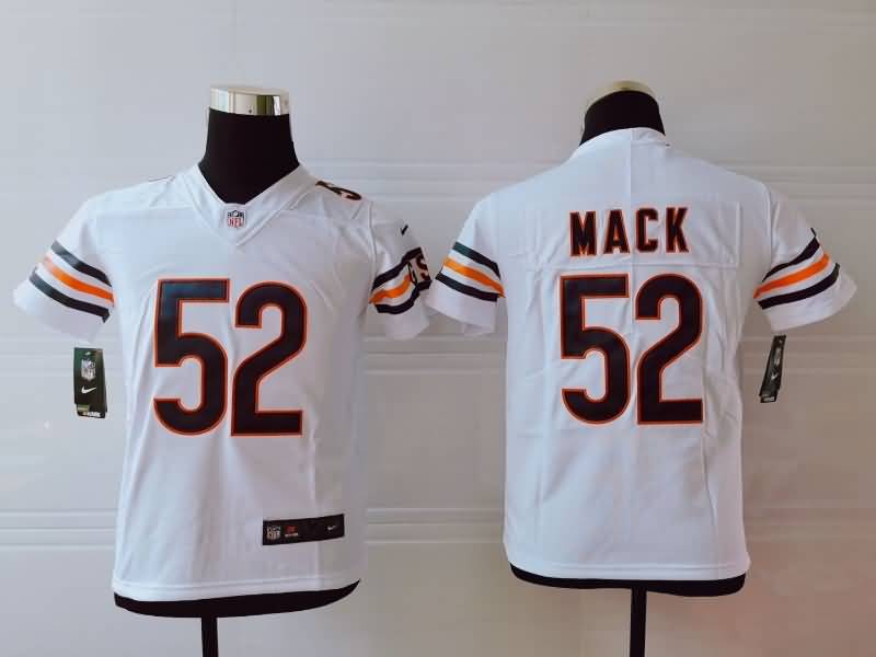 Kids Chicago Bears MACK #52 White NFL Jersey