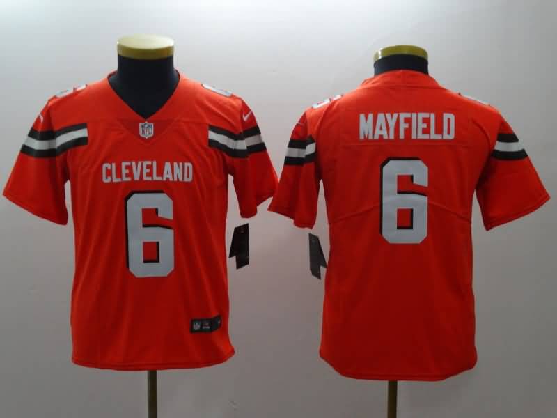 Kids Cleveland Browns MAYFIELD #6 Orange NFL Jersey