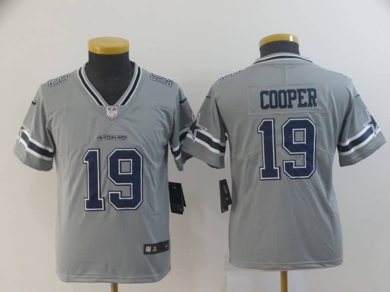Kids Dallas Cowboys COOPER #19 Grey Inverted Legend NFL Jersey