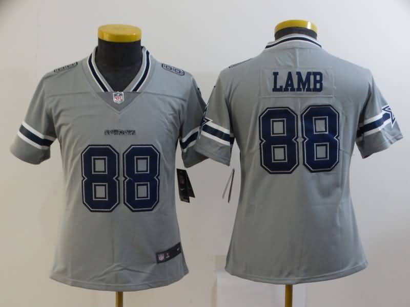 Kids Dallas Cowboys LAMB #88 Grey Inverted Legend NFL Jersey