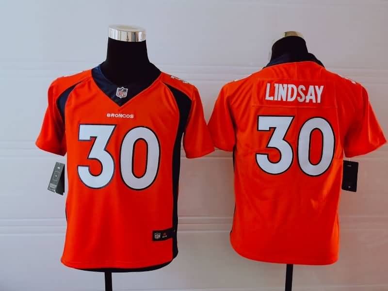 Kids Denver Broncos LINDSAY #30 Orange NFL Jersey