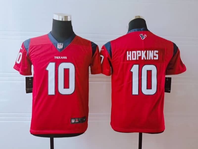 Kids Houston Texans HOPKINS #10 Red NFL Jersey