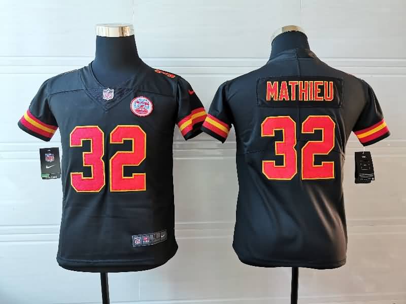 Kids Kansas City Chiefs MATHIEU #32 Black NFL Jersey