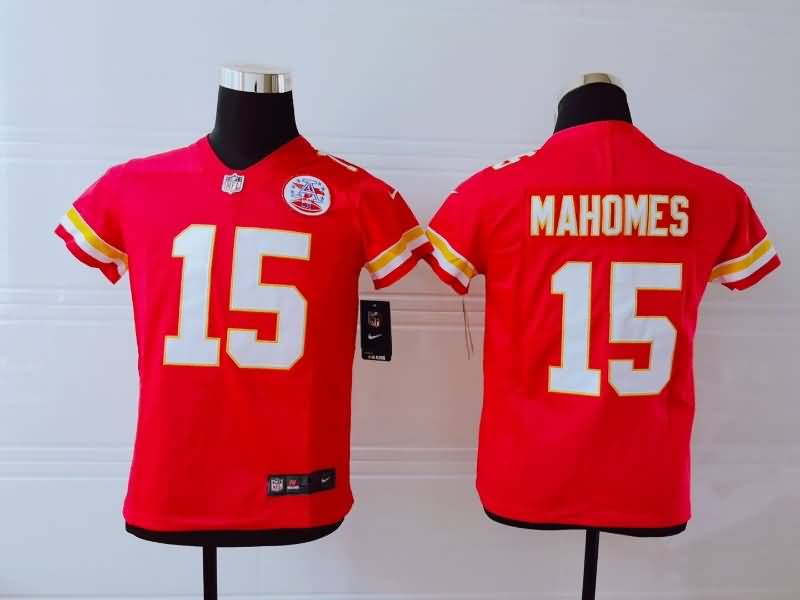 Kids Kansas City Chiefs MAHOMES #15 Red NFL Jersey