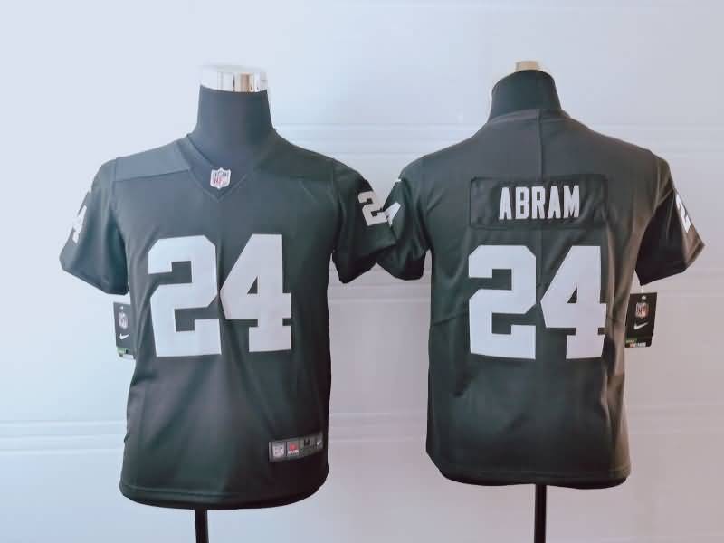 Kids Las Vegas Raiders ABRAM #24 Black NFL Jersey