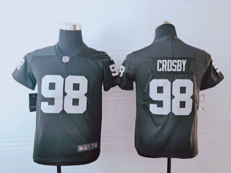 Kids Las Vegas Raiders CROSBY #98 Black NFL Jersey