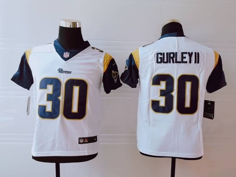 Kids Los Angeles Rams GURLEY II #30 White NFL Jersey