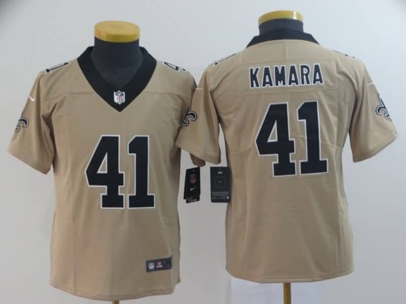 Kids New Orleans Saints KAMARA #41 Tan Inverted Legend NFL Jersey