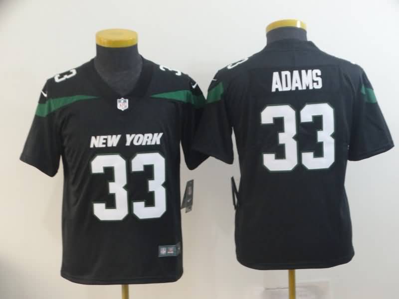 Kids New York Jets ADAMS #33 Black NFL Jersey