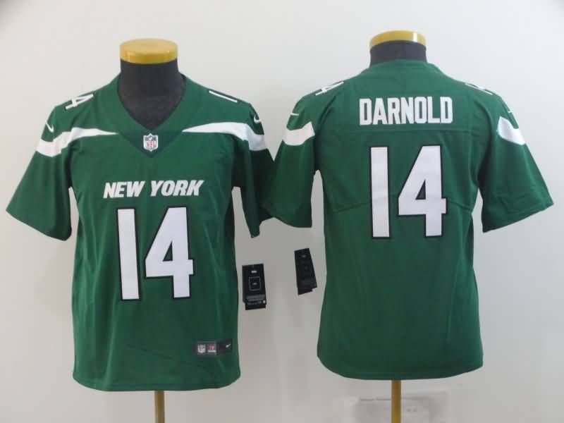 Kids New York Jets DARNOLD #14 Green NFL Jersey