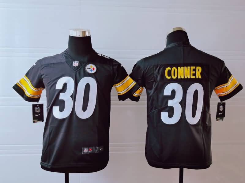 Kids Pittsburgh Steelers CONNER #30 Black NFL Jersey