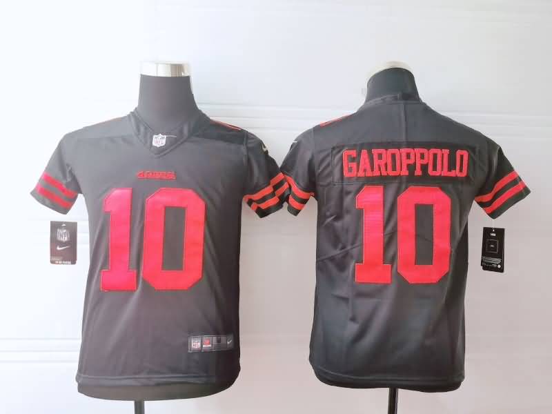 Kids San Francisco 49ers GAROPPOLO #10 Black NFL Jersey