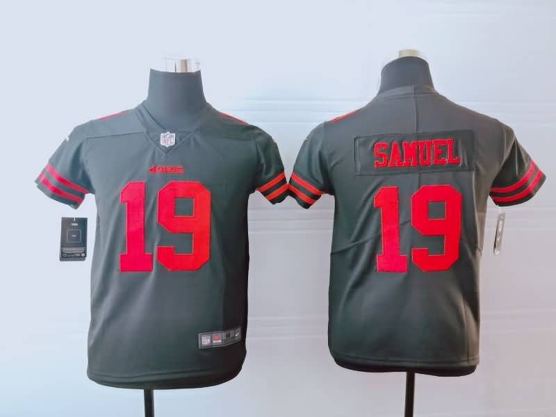 Kids San Francisco 49ers SAMUEL #19 Black NFL Jersey