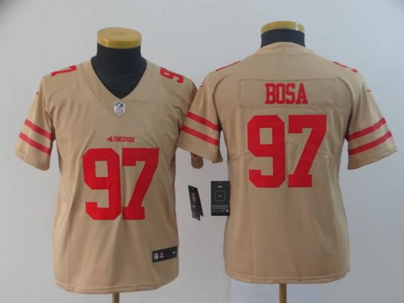 Kids San Francisco 49ers BOSA #97 Grey Inverted Legend NFL Jersey