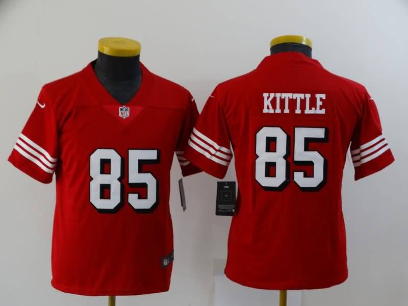 Kids San Francisco 49ers KITTLE #85 Red NFL Jersey 02
