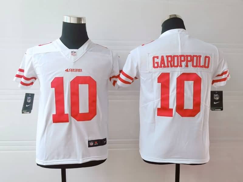 Kids San Francisco 49ers GAROPPOLO #10 White NFL Jersey