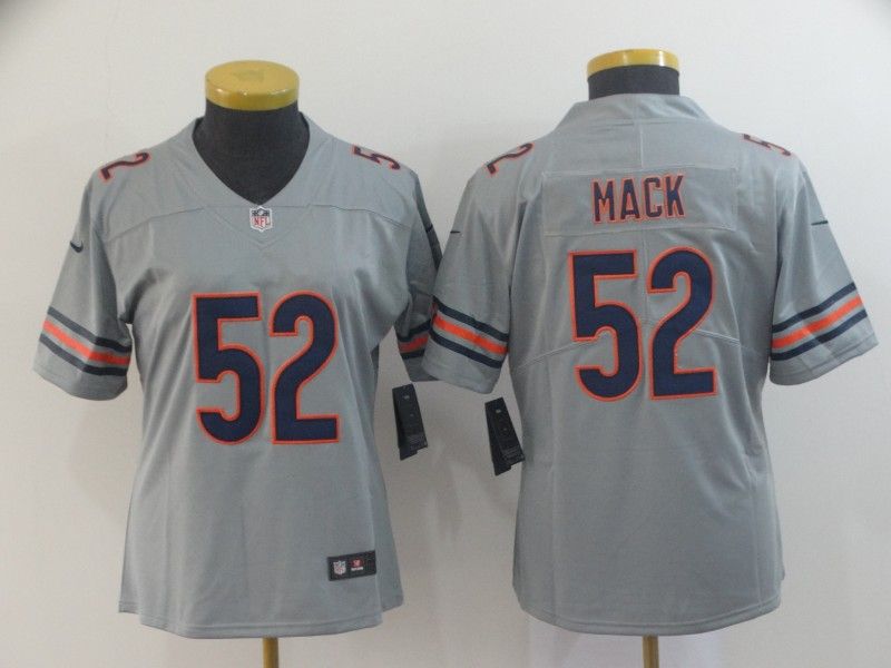 Chicago Bears MACK #52 Grey Inverted Legend Women NFL Jersey
