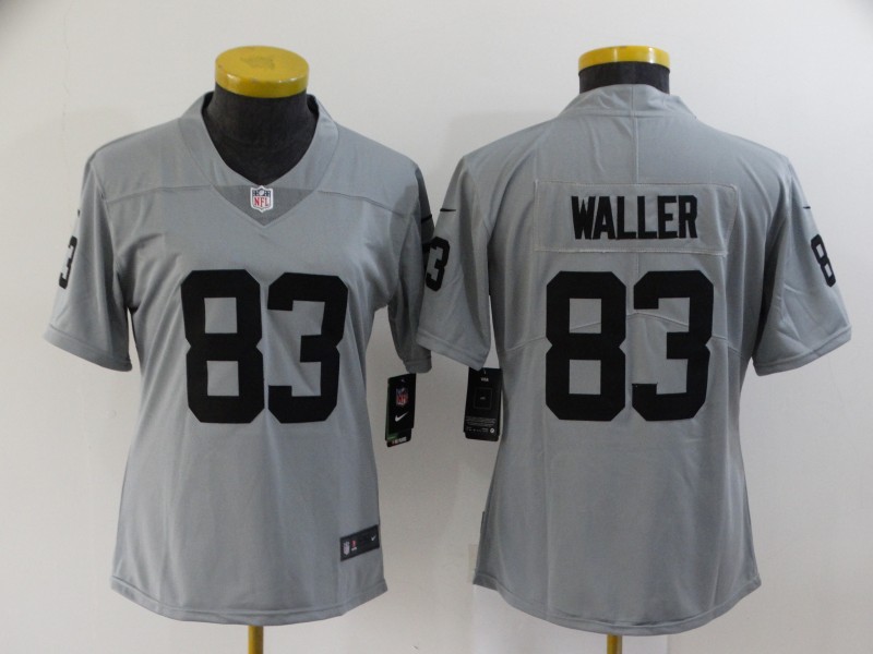 Las Vegas Raiders WALLER #83 Grey Inverted Legend Women NFL Jersey