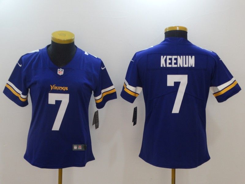 Minnesota Vikings KEENUM #7 Blue Women NFL Jersey