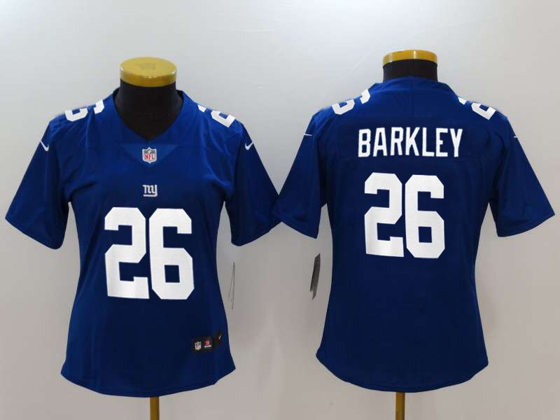 New York Giants BARKLEY #26 Blue Women NFL Jersey