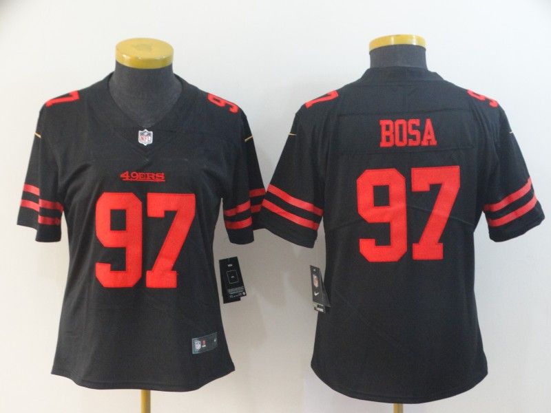 San Francisco 49ers BOSA #97 Black Women NFL Jersey
