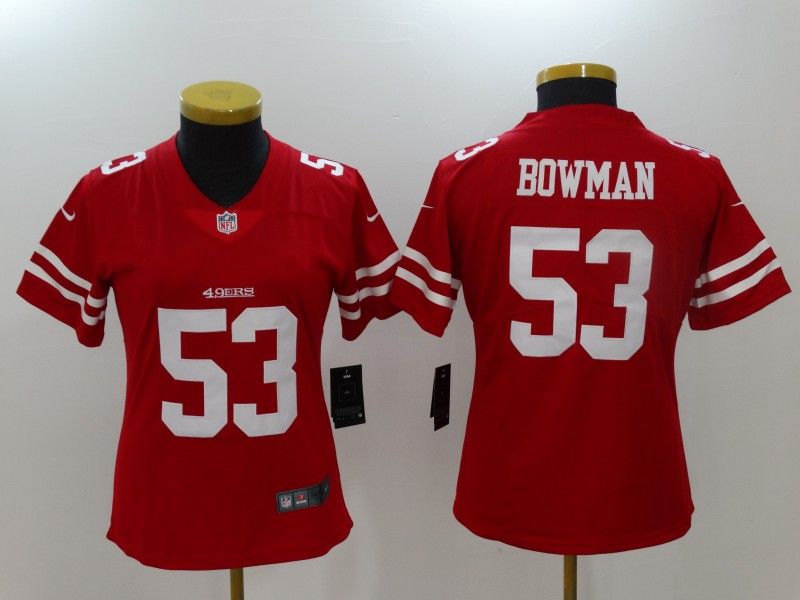 San Francisco 49ers BOWMAN #53 Red Women NFL Jersey