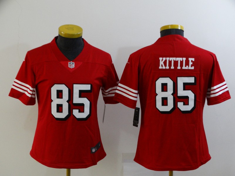 San Francisco 49ers KITTLE #85 Red Women NFL Jersey 02