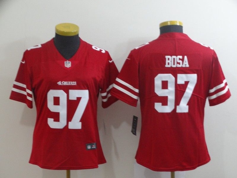 San Francisco 49ers BOSA #97 Red Women NFL Jersey